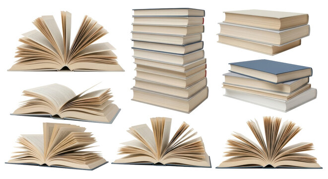 Isolated Books Stack