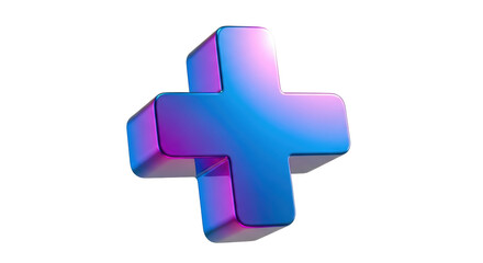 Obraz premium Isolated 3D Rendered Plus Sign