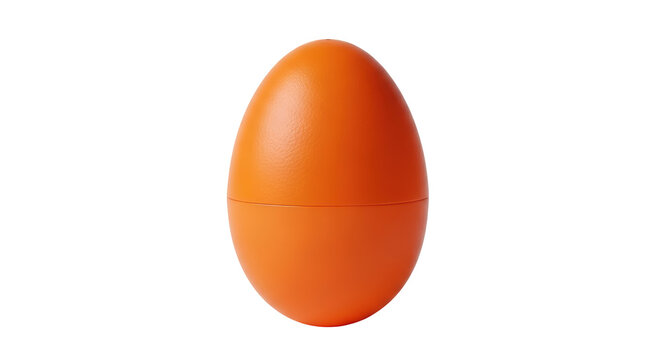 Isolated orange plastic egg