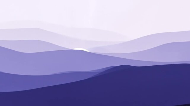 Layered Mountain Ridges: Abstract Purple Landscape