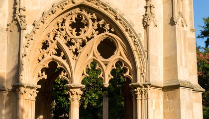 Obraz premium Intricate stone doorway of an old building showcasing ornate architecture and craftsmanship with
