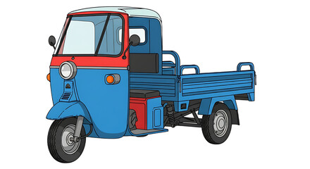 Three-wheeled cargo motorcycle