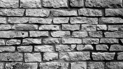 Black grey brick old stone wall texture background