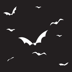 Halloween bats set vector illustration