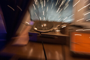 sparks from a vinil 