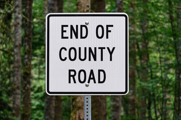 End Of County Road Sign