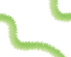 Green Gradient Wavy Feather Line Background. Worm Like Lines Illustration Background For Designs.