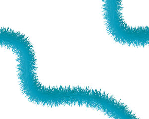 Blue Gradient Wavy Feather Line Background. Worm Like Lines Illustration Background For Designs.