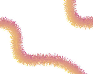 Wavy Feather Line Background. Worm Like Lines Illustration Background For Designs.