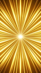 Obraz premium Golden radial burst radiating light