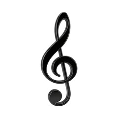 Obraz premium treble clef on white transparent background