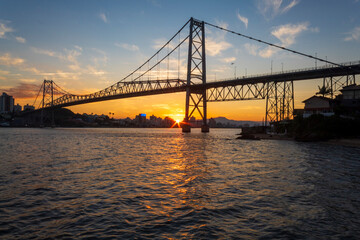 Florianopolis bridge at sunset Florianópolis Santa Catarina Brasil