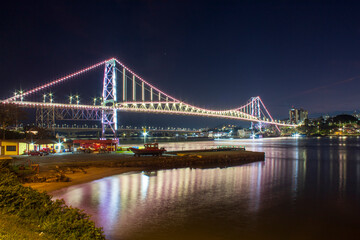 night view of the bridge Florianopolis 