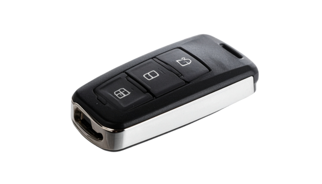 Car Digital Keyring PNG, Realistic Vehicle Remote, Transparent Background, Modern Auto Security and Smart Key Design
