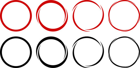 Abstract Flat Design Circle Shapes Vector