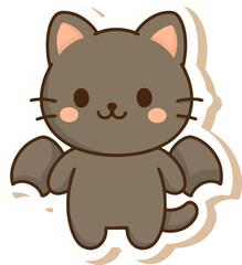 A kawaii dragon kitty icon, combining a dragon and a cat, with a whimsical, cute design suitable for fantasy themes.