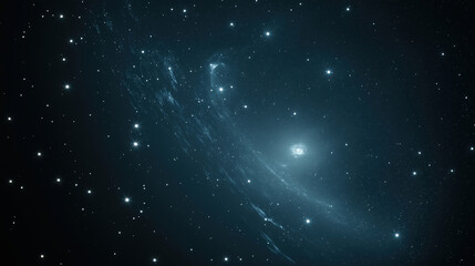 Fototapeta premium Vast galaxy swirling with stars observed in deep space during a clear night