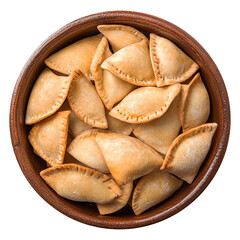 Pambazos in dish isolated on transparent background