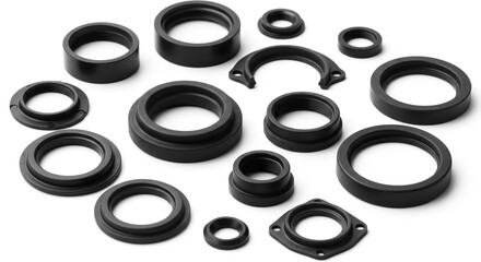 Collection Black Rubber Plastic