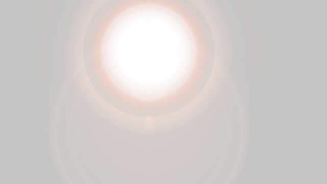 A Glowing orange starburst isolated gray transparent background light effect, sun light with orange lens flare effect.