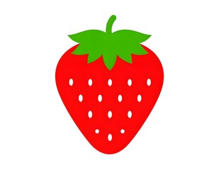 strawberry on white background-illustration 