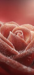 Fototapeta premium Close-up of a frosted rose