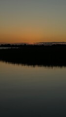 sunset over the lake