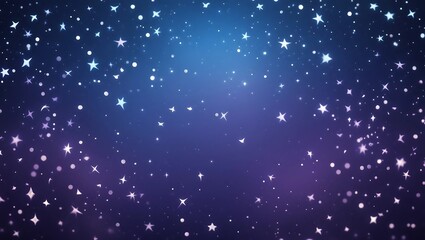 Obraz premium Dreamy Night Sky with Glowing Stars on Gradient Background