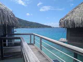 Bora bora, bora, tahiti, polynesie française, les bungalows 