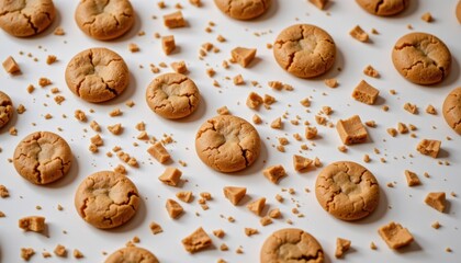 Assorted Cookies and Crumbs Light Surface
