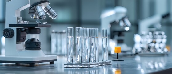 Modern Medical Research Laboratory with Scientific Equipment
