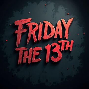 Friday the 13th Red Text on Dark Background