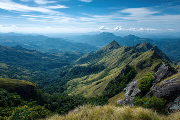 Obraz premium breathtaking summer landscape featuring pristine nature across unique countries showcasing clear blue skies
