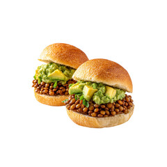Delicious Lentil and Avocado Sliders on Artisan Rolls
