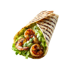 Grilled Shrimp and Avocado Wrap with Grilled Tortilla