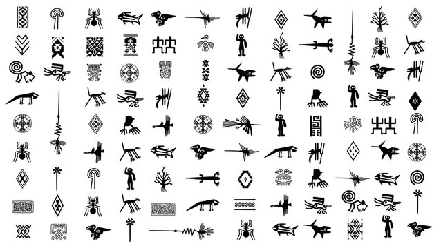 Glyphs, symbols of some indigenous peoples of South America