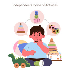 Child's Independent Choice of Activities with Toys