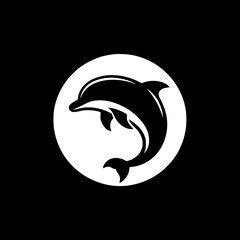 Dolphin silhouette vector design