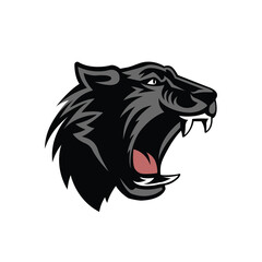 black panther abstract logo modern style