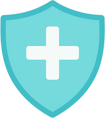 Fototapeta premium Blue Medical Shield Icon Illustration