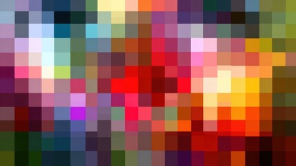 Abstract Colorful Mosaic Background with Blurred Shapes in Vibrant Hues for Creative Designs and Artwork
