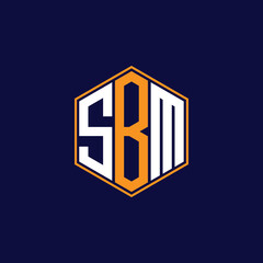 Modern Hexagon Monogram Logo Design – Geometric Lettermark Vector Template