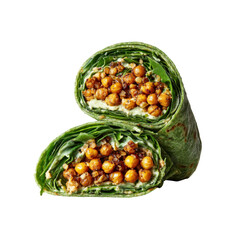 Delicious Roasted Chickpea and Spinach Wrap - Healthy Vegan Food