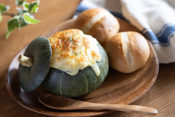 丸ごと かぼちゃグラタン