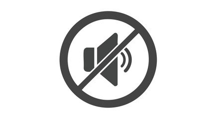 Silent mode activated, audio muted indication, communication quiet zone, turn sound down now, sound off, speaker icon crossed out restriction