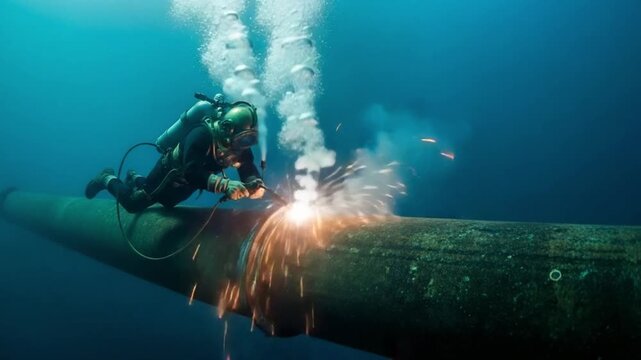 Underwater Welding: Deep Sea Pipeline Repair - A Diver's Precision