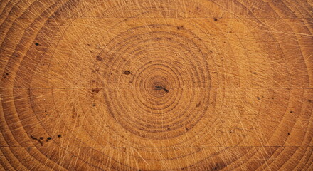 Fototapeta premium Used Wood Cutting Board Texture Background