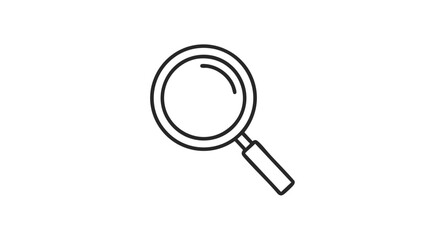 Simple Line Drawing of a Magnifying Glass Symbolizing Investigation and Search Operations