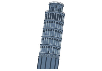Leaning Tower of Pisa vector illustration

