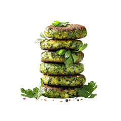 Delicious Stack of Spinach and Feta Patties